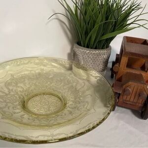 Vintage Depression Glass Federal Glass Co. Madrid Pattern Amber 11” Console Bowl